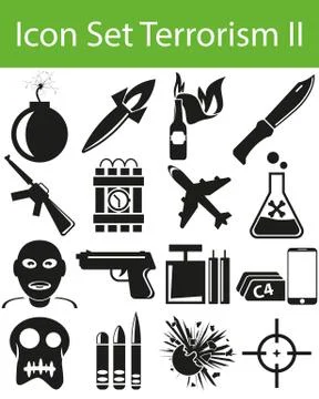 Icon Set Terrorism II Stock-Illustration