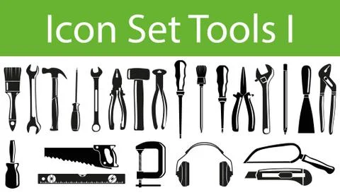 Icon Set Tools I Stock Illustration
