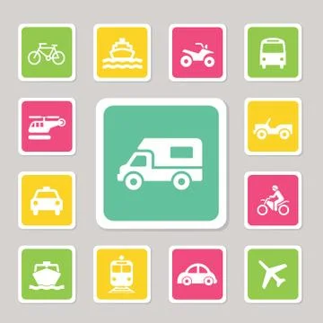 Icon set traffic Stock Illustration