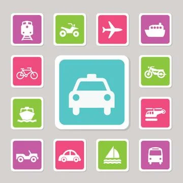 Icon set traffic Stock Illustration