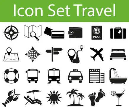 Icon Set Travel Stock-Illustration