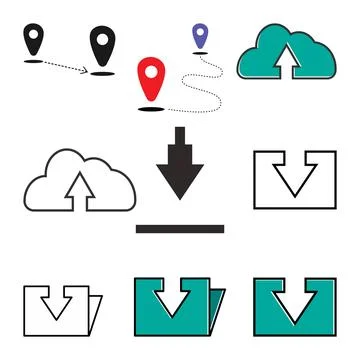 Icon set vector illustration Stock Illustration