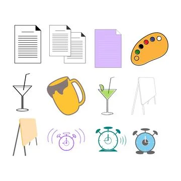 Icon set vector illustration Stock Illustration
