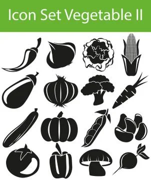 Icon Set Vegetable II Illustrazione stock