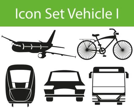 Icon Set Vehicle I Stock Illustration