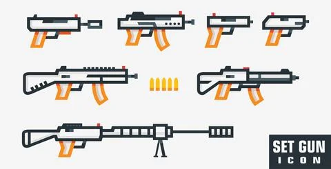 Icon set weapon Stock Illustration