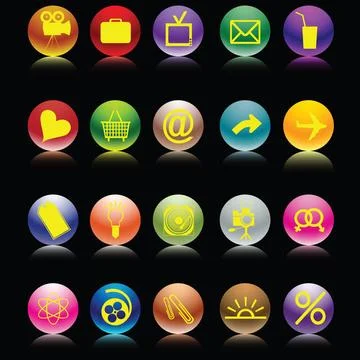 Icon Set Web and Internet Icon Set for multiple applications Copyright: xZ... 스톡 사진