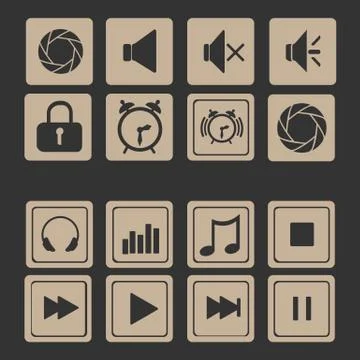Icon set for web Illustrazione stock