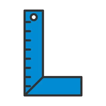 Icon Of Setsquare Stockillustratie