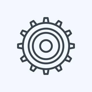 Icon Settings. suitable for web interface symbol. line style. simple design e Stockillustratie