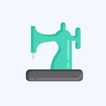 Icon Sewing Machine. suitable for education symbol. flat style. simple design Illustrazione stock