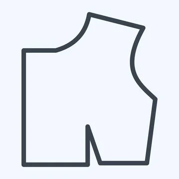 Icon Sewing Pattern. suitable for education symbol. line style. simple design Stock Illustration