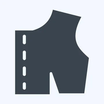 Icon Sewing Pattern. suitable for education symbol. glyph style. simple desig Stock Illustration