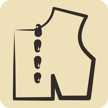 Icon Sewing Pattern. suitable for education symbol. hand drawn style. simpl.. Stock Illustration