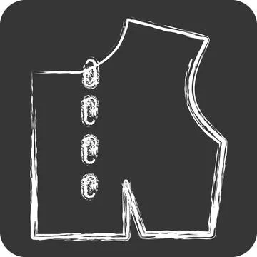 Icon Sewing Pattern. suitable for education symbol. chalk Style. simple des.. Stock Illustration