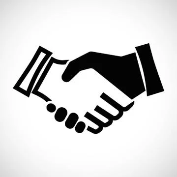 Icon Shape flat design Handshake Illustrazione stock