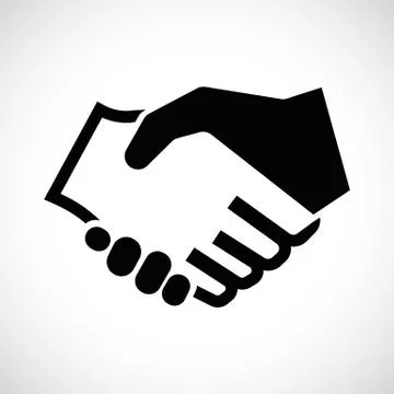 Icon Shape flat design Handshake Stock Illustration