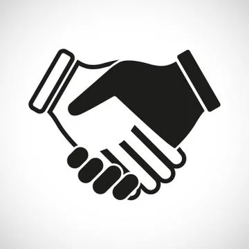 Icon Shape Handshake Stock Illustration