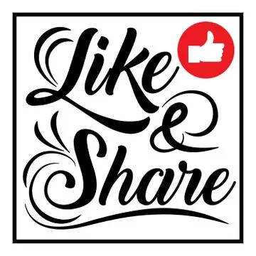 The Icon Like &amp; Share Created vector art image illustration Stock Illustration