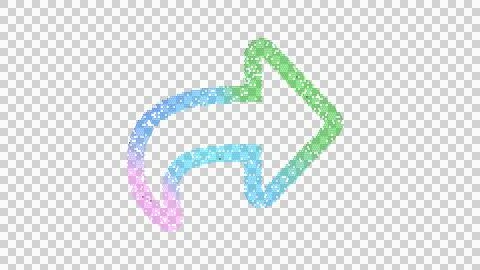 Icon share is made up of LED square shapes. There are bright diodes and there Illustrazione stock
