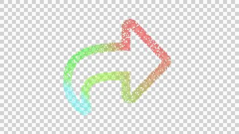Icon share is made up of LED square shapes. There are bright diodes and there Illustrazione stock
