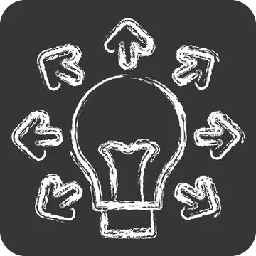 Icon Sharing Idea. related to Art and Media symbol. chalk Style. simple des.. Stock Illustration