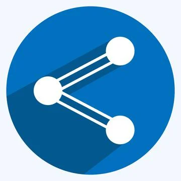 Icon Sharing. suitable for web interface symbol. long shadow style. simple de Stock Illustration