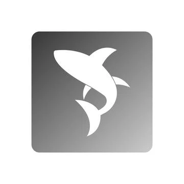 Icon shark vector Stock Illustration