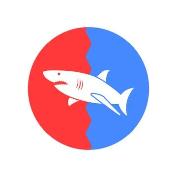 Icon shark vector Stock Illustration