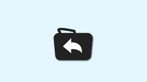Icon shear arrow on a light blue background. Stock Illustration