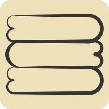 Icon Sheets. related to Bedding symbol. hand drawn style. design editable Stock Illustration