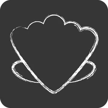 Icon Shell. suitable for Summer symbol. chalk Style. simple design editable.. Illustrazione stock