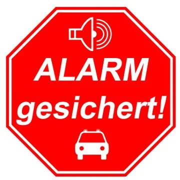 Icon shield for alarm Stock Illustration