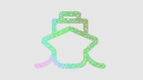 Icon ship is made up of LED square shapes that shimmer and flicker. There are Vídeo Stock 295249357