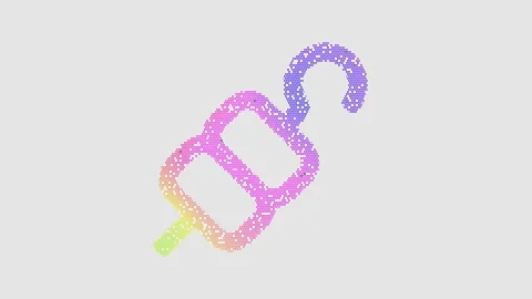 Icon shish kebab is made up of LED square shapes that shimmer and flicker. There Stock Footage 300327876