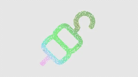 Icon shish kebab is made up of LED square shapes that shimmer and flicker. There Stock Footage 300329166
