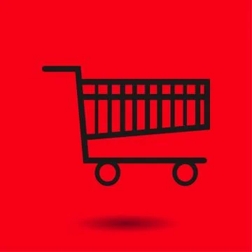 Icon of shopping chart Illustrazione stock