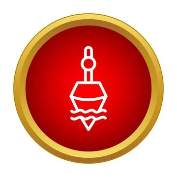 Icon showing a buoy floating on waves Stock Illustration