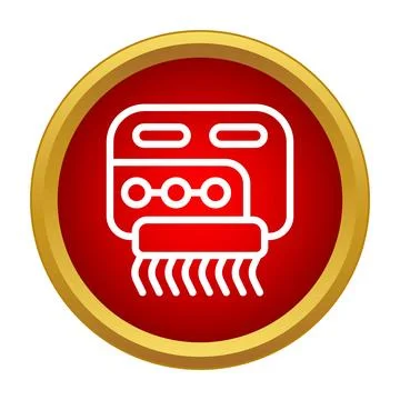 Icon showing a machine shredding paper documents Stock Illustration