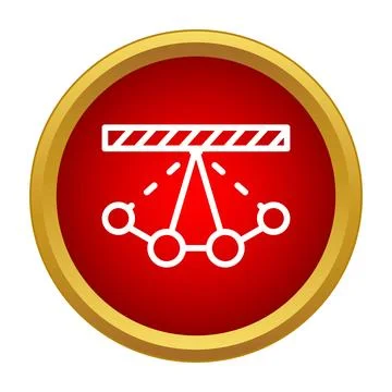Icon showing a physics pendulum cradle swinging Stock Illustration