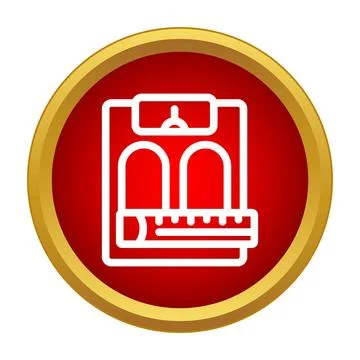 Icon showing a scale and measuring tape for fitness Ilustración de archivo