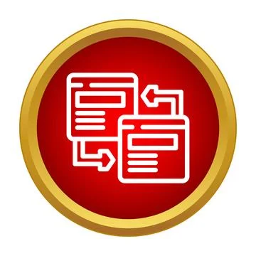 Icon showing web page redirection and forwarding Illustrazione stock