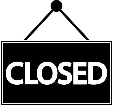 The icon is a sign with the inscription closed. Stock Illustration