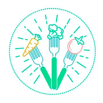 Icon silhouette of vegetables Stock Illustration
