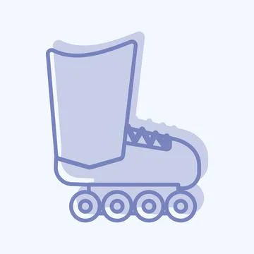 Icon Skates - Two Tone Style - Simple illustration,Editable stroke Stock Illustration