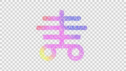 Icon skeleton is made up of LED square shapes. There are bright diodes and there Stock Illustration