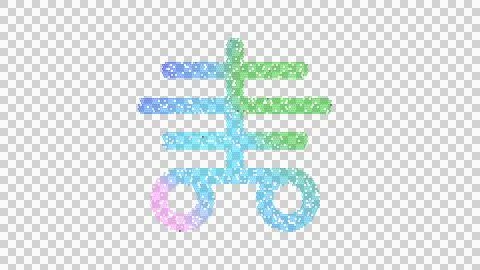 Icon skeleton is made up of LED square shapes. There are bright diodes and there Stock Illustration