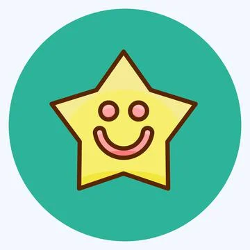 Icon Sleeping Light. suitable for Kids symbol. flat style. simple design edit Stock Illustration