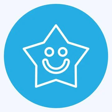 Icon Sleeping Light. suitable for Kids symbol. blue eyes style. simple design Stock Illustration