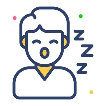 An icon of sleeping men vector design Stock Illustration